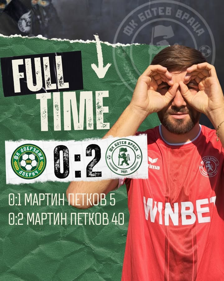 Ботев (Враца) с първа победа за сезона срещу Добруджа с 2:0