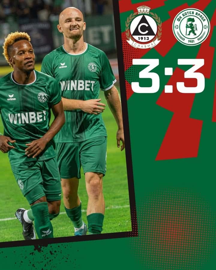 Ботев изпусна победата срещу Славия в контрола, завършила 3:3