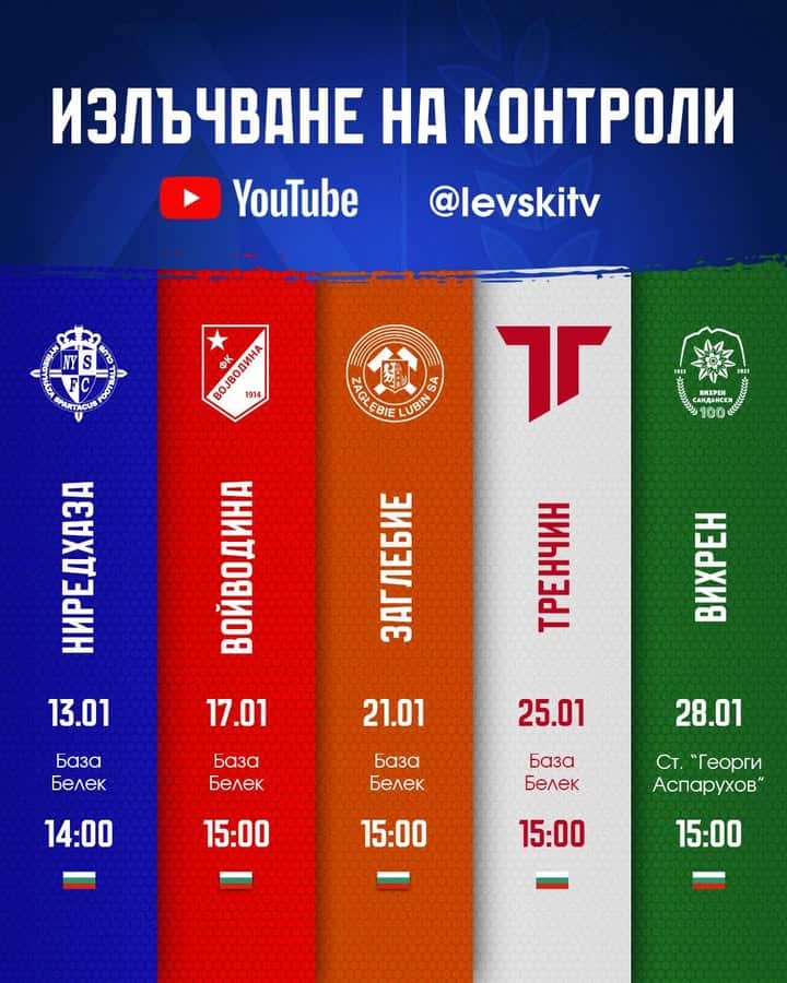 Гледайте Зимната Подготовка на Левски София Безплатно и На Живо по "ЛевскиТВ"!