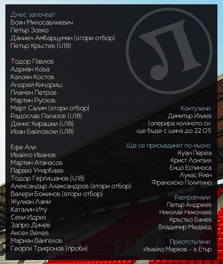 Локомотив Пловдив започна зимната си подготовка с нови и младши попълнения