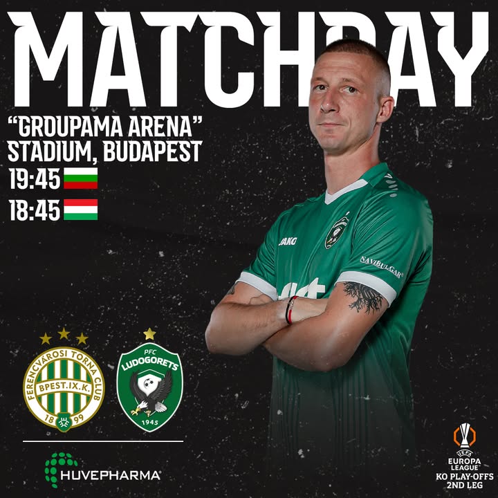 Лудогорец се изправя срещу Ференцварош в решаващ плейофен мач от Лига Европа