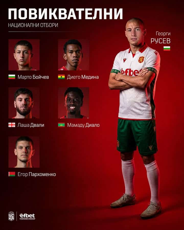 Шестима футболисти на ЦСКА 1948 получиха повиквателни за националните отбори